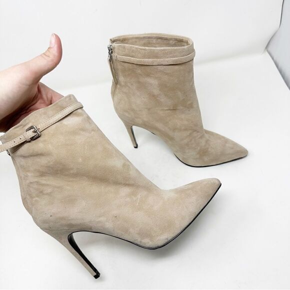Reiss Ashton Suede Pointed Toe Buckle Stiletto Heeled Boots 39 - Picture 2 of 11